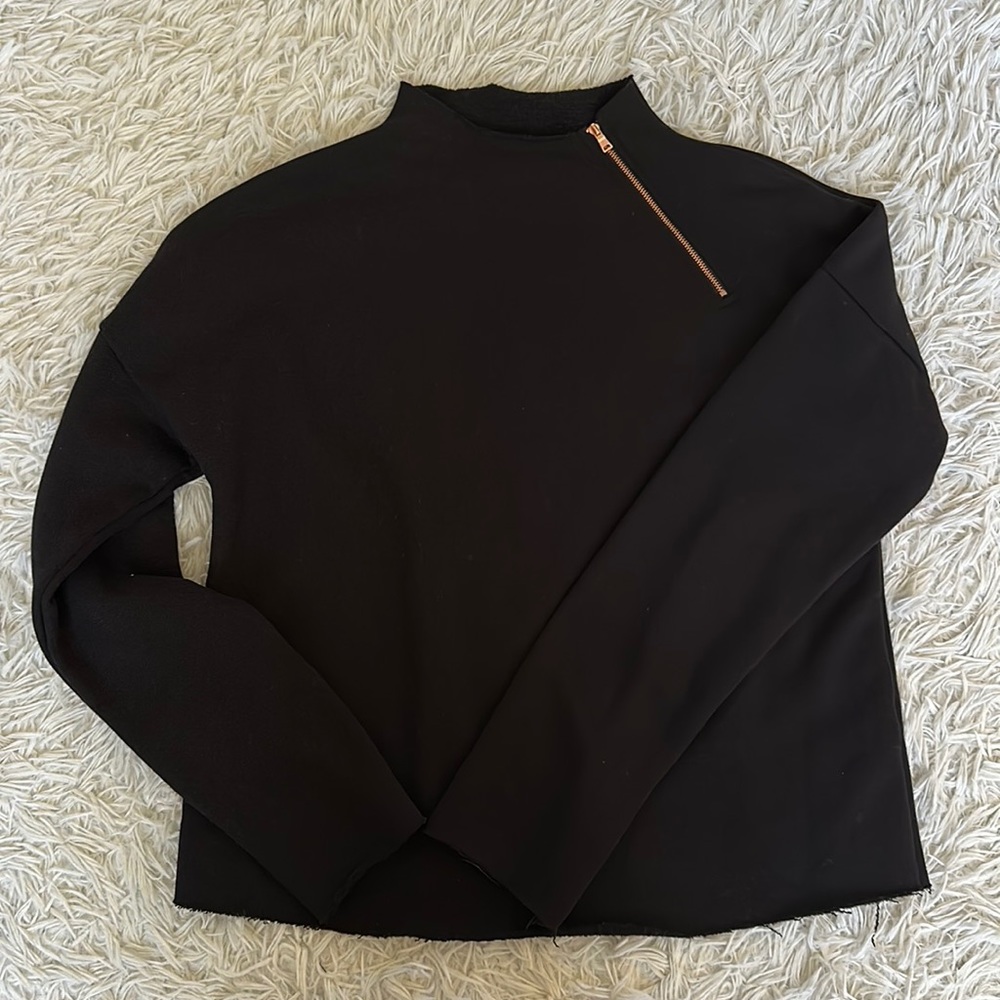 Lime and Vine Side Zip Collar Sweatshirt